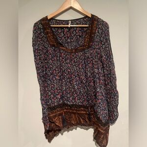 Free People Floral Bohemian Women's Top